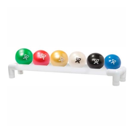Fabrication Enterprises 1-Tier Ball Rack For WaTE Weighted Balls, Holds 6 Balls, 31"L x 6"W x 5.25"H 463403